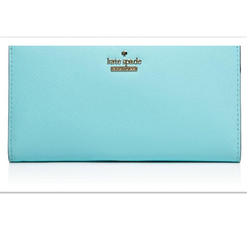 NWT♠️ Kate Spade Atoll Blue Cameron Stacy Wallet - Picture 6 of 7